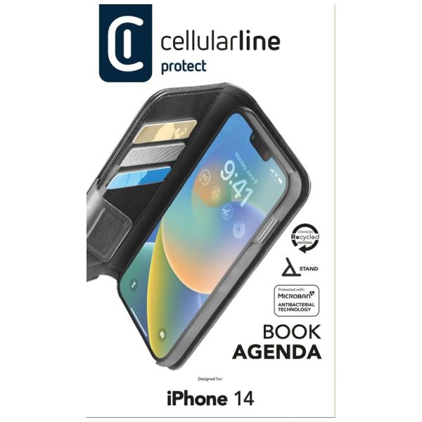 Cellularline Book Agenda 2 book Tok Apple iPhone 14, Fekete - Image 4