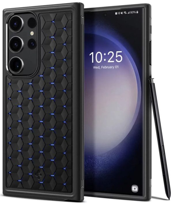 Spigen Cryo Armor Samsung Galaxy S23 Ultra Tok, Matt Fekete