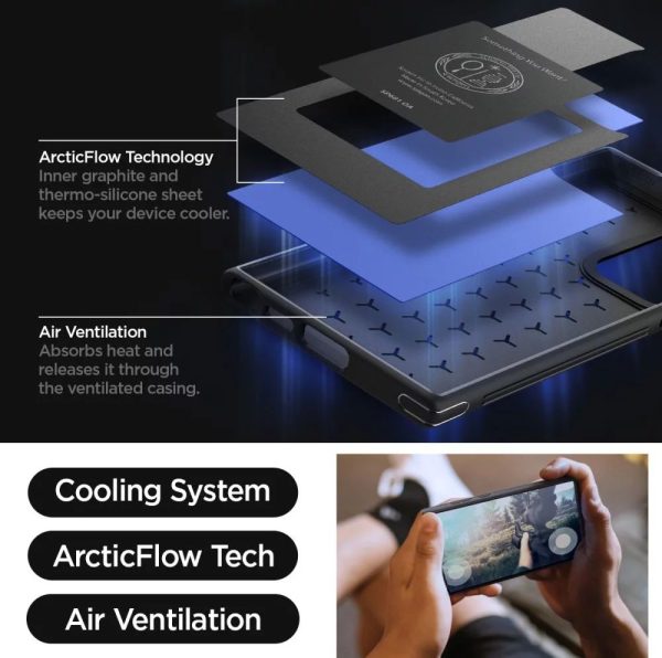 Spigen Cryo Armor Samsung Galaxy S23 Ultra Tok, Matt Fekete - Image 12