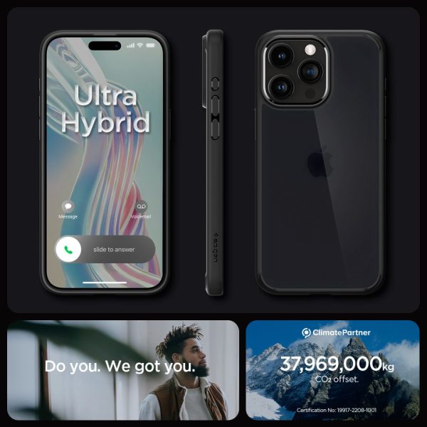 Spigen Ultra Hybrid Frost Apple iPhone 15 Pro Tok, Fekete - Image 15