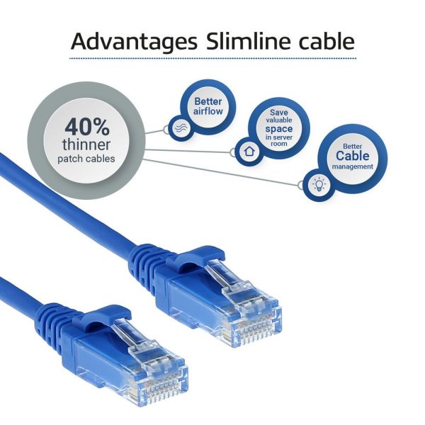 ACT CAT6A U-UTP Patch Cable 1m Blue - Image 4