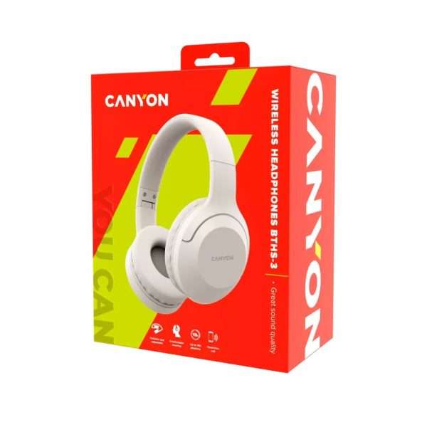 Canyon CNS-CBTHS3BE Bluetooth Headset Beige - Image 5