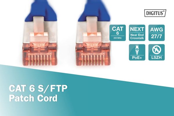 Digitus CAT6 S-FTP Patch Cable 10m Blue - Image 2