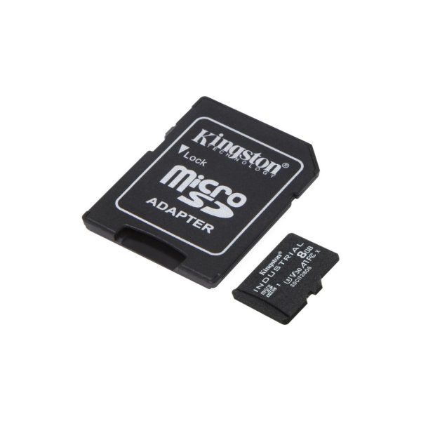 Kingston 8GB microSDHC Class 10 CL10 U3 V30 A1 Industrial + adapterrel - Image 2