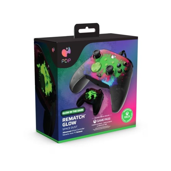 PDP Rematch Glow Adevanced USB Gamepad Space Dust Glow in the Dark - Image 8