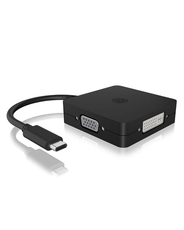 Raidsonic IcyBox IB-DK1104 4-in-1 USB Type-C video adapter Black - Image 2