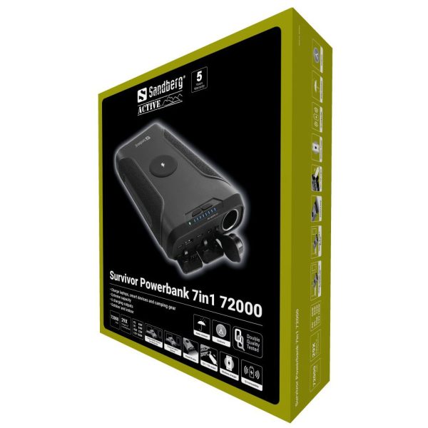 Sandberg Survivor 7in1 72000mAh PowerBank Black - Image 9