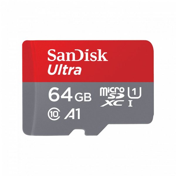 Sandisk 64GB microSDHC Ultra Class 10 UHS-I A1 (Android) + adapterrel - Image 2